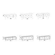 Modern sideboard for the living room Fly, models and sizes 