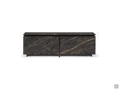Europa sideboard by Cattelan with coplanar sliding doors in Keramik Portoro stone 