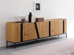 Pilar sideboard in the largest version, with 4 hinged doors: total width is 240 cm