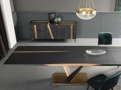 Pilar sideboard matched by finish of wood and metal parts to the Fortaleza table