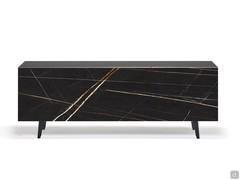 Metropol sideboard by Cattelan in the version with Keramik Sahara Noir stone doors