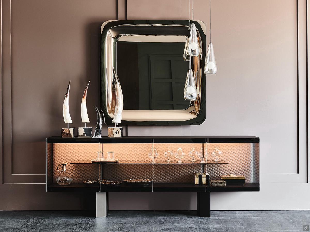 Transparent sideboard with interior light Boutique by Cattelan