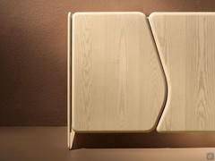 Detail of the Menhir sideboard doors, in Desert ash finish