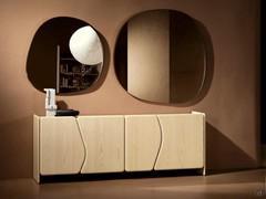 Sideboard with 4 doors in Menhir ash in Desert finish, the lightest available