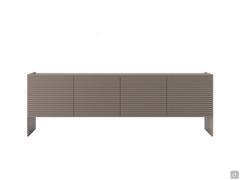 Harmony sideboard in the sideboard configuration, shown in its declination with a mud matt lacquered frame and doors finish