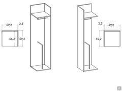 End hanger for Lounge wardrobe - measurements