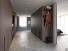 End hanger for Lounge wardrobe in matte laquer mud