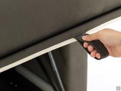 Detail of the fabric handle