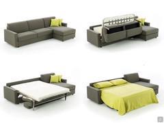 Detail of the open sofa bed 