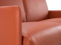 Detail of the thin arm of Colin space-saving sofa