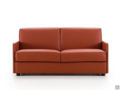 Colin sofa bed in the linear model in leather