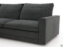 Detail of the square-shaped slim armrest
