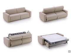 Stages of opening the sofa bed Icon: by simply pulling the lanyard, the backrest rotates automatically along with the seat