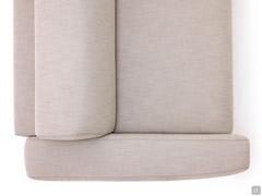 Top view of the armrest showing how the section tends to taper frontally, lightening its visual impact