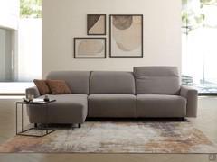 Sofa bed with reclining backrests Florence, here proposed with chaise longue