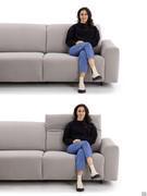Seating proportions and ergonomics of the Florence sofa bed with reclining backrests