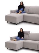 Seating proportions and ergonomics of the Florence sofa bed with chaise longue