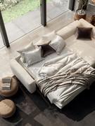 Elvis modern sofa bed with single deep seat converted into comfortable double bed