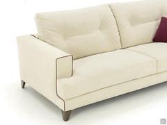 Detail of the quilted backrests with subtle stitching that give the Harvey sofa the right balance of tradition and modernity