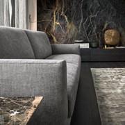 Oakland classic vintage velvet sofa with high sleigh feet