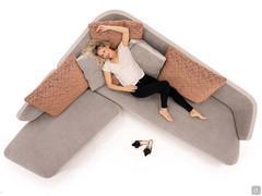 Top view of the asymmetrical Banus corner sofa
