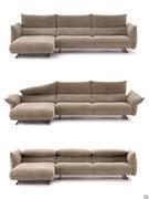 Exeter modern sofa with adjustable armrests and headrests that can be moved independently