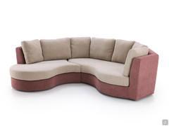 Sofa composition Ravel formed by a curved end piece and a corner side element