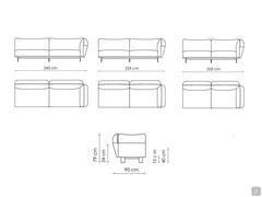 Blend sofa - models and end element dimensions