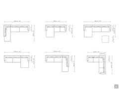 Examples of compositions that can be created by combining Lars sofa elements.