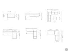 Examples of compositions that can be realised with Saddle sofa elements
