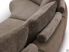 Detail of the back cushions with back bolster cushion in support of the backrest for added support and comfort