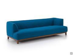 Goya linear sofa with solid wood base in the 260 cm linear version