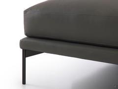 Detail of the black nickel metal foot, supplied as standard on the elements that make up the Maxime sofa