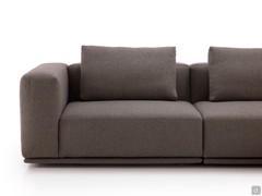 Detail of the generous proportions and square lines of the Paros sofa