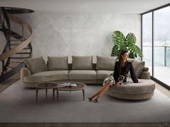Cancun curved corner sofa with shaped corner peninsula 