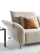Detail of adjustable armrest mod. B6 with practical manual mechanism that allows it to be folded into several positions for more comfortable support
