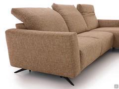 Detail of the square-profile backrests, which recline with a practical mechanism that allows their position to be adjusted for comfortable neck and head support