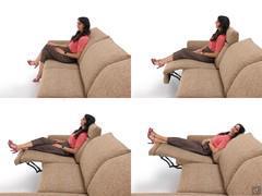Activation sequence of the electric relaxation mechanism that allows you to reach the lying position by lifting the footboard and lowering the backrest