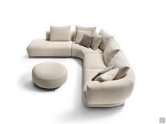 Galway curved profile sofa with matching round pouf