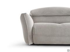 Detail of the reversible armrest that attaches to the seat of the Monterey sofa