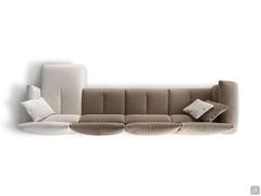 Top view of the Monterey sofa highlighting its modern design and extreme modularity