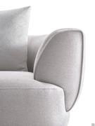 Detail of the moulded shape of the armrest and outlined in relief