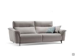 Prado modern relax sofa with armrests mod. B2 with upholstered cushion