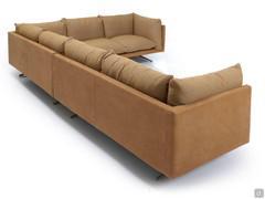 Rear view of the Aker corner sofa showing the combination of the two end modules