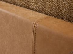 Detail of the stitching and tailoring of the leather lining