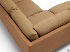 Detail of back cushions on the corner module