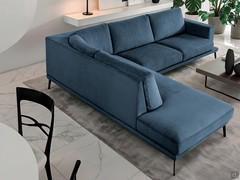 Top view of an Agadir corner modular sofa: even at the rear, the individual elements are perfectly finished, allowing them to be positioned in the middle of the room