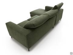 Detail of the Foster sofa highlighting the possibility of positioning it in the centre of the room, thanks to the accurate finishing also in the back