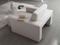 Rear view of the Attitude armchair with the manual extension seat fully open