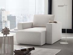 Attitude armchair with pull-out seat that converts into a comfortable chaise longue